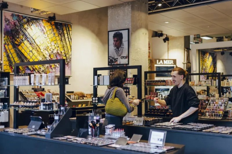 In-store makeup application